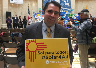 Print at home Lobby Day signage for Art Terrazas, Regional Director in New Mexico on community solar campaign